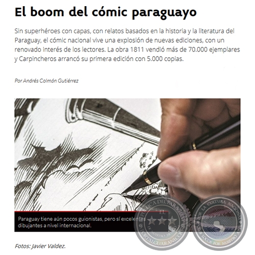EL BOOM DEL CÓMIC PARAGUAYO - Por ANDRÉS COLMÁN GUTIÉRREZ - Lunes, 17 de Julio 2017